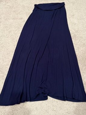 AB Studio Navy Blue Maxi Skirt